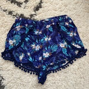 H&M Pom-Pom Floral Shorts